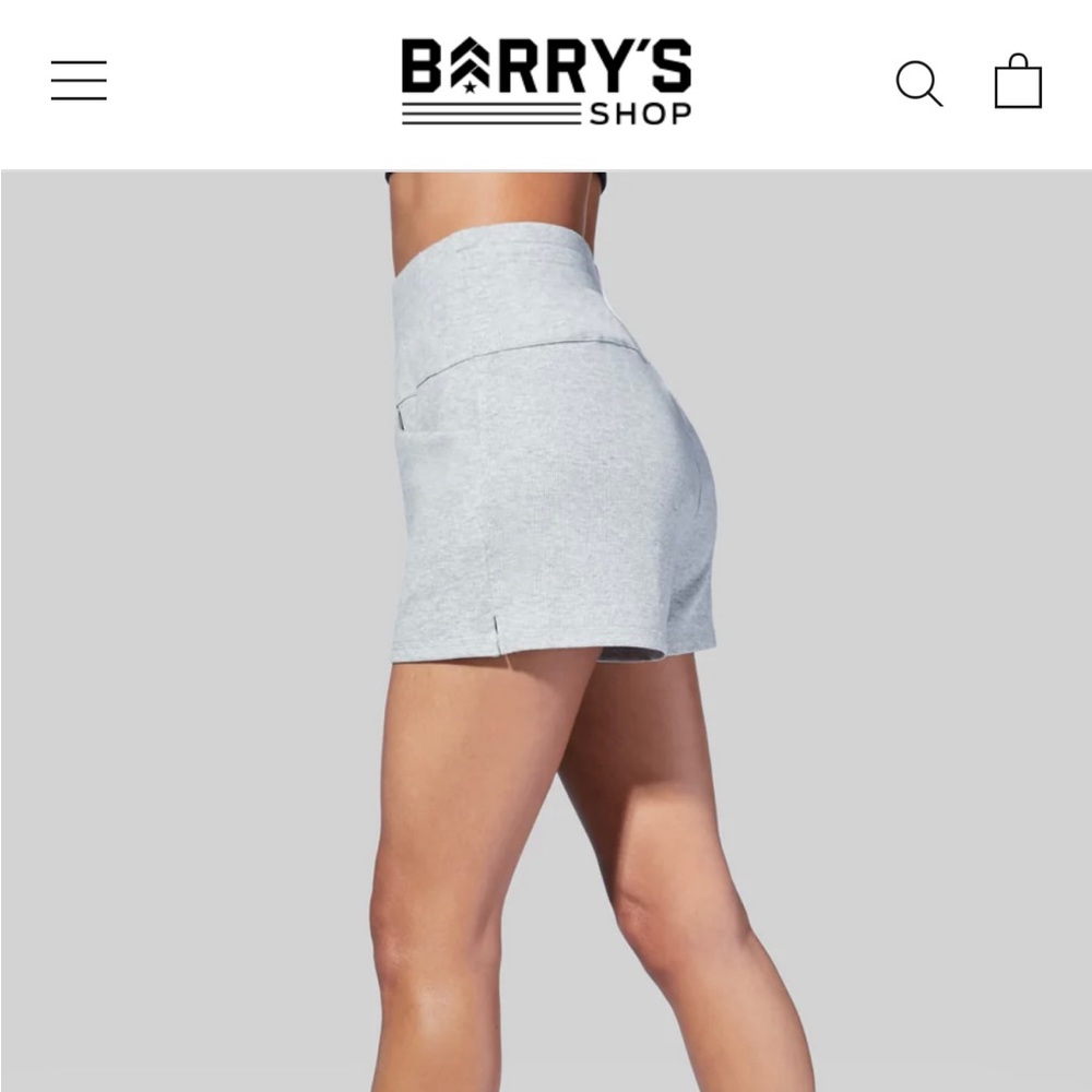 BWT Alala Heather Grey Plie Short - small - Barry’s Bootcamp collaboration
